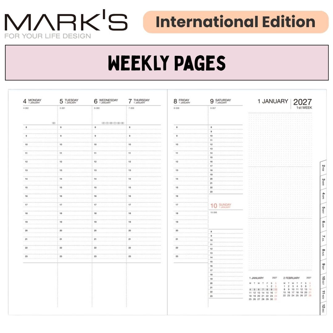 Mark's 2027 Planner Diary - A5 | Weekly Vertical | Patterns