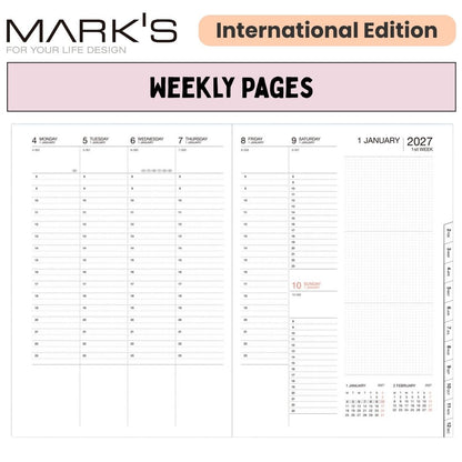 Mark's 2027 Planner Diary - A5 | Weekly Vertical | Patterns