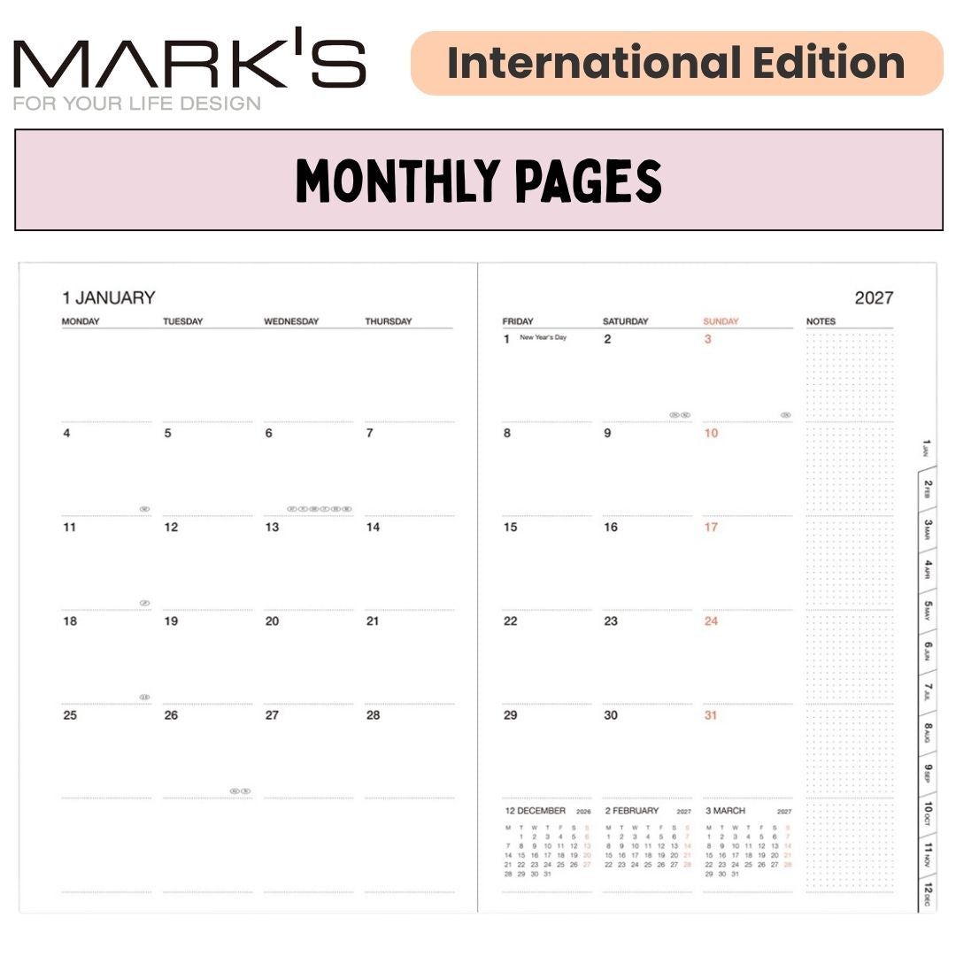 Mark's 2027 Planner Diary - A5 | Weekly Vertical | Patterns