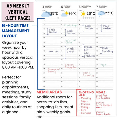 Mark's 2027 Planner Diary - A5 | Weekly Vertical | Patterns