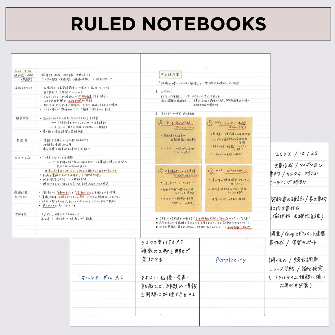 Mark's EDiT Notebooks – Ruled | 3 Sizes