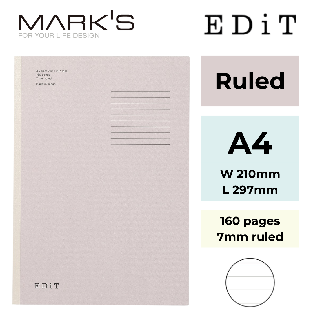 Mark's EDiT Notebooks – Ruled | 3 Sizes
