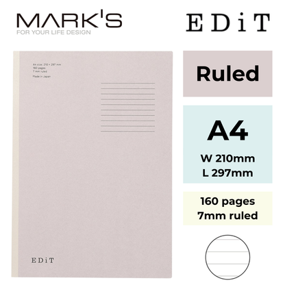 Mark's EDiT Notebooks – Ruled | 3 Sizes