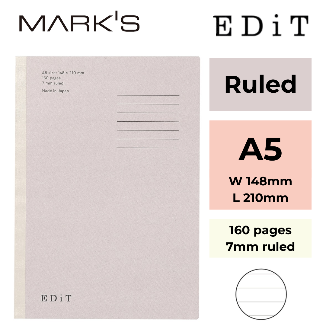 Mark's EDiT Notebooks – Ruled | 3 Sizes
