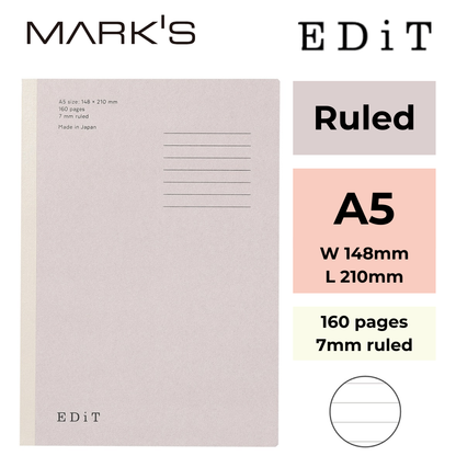 Mark's EDiT Notebooks – Ruled | 3 Sizes