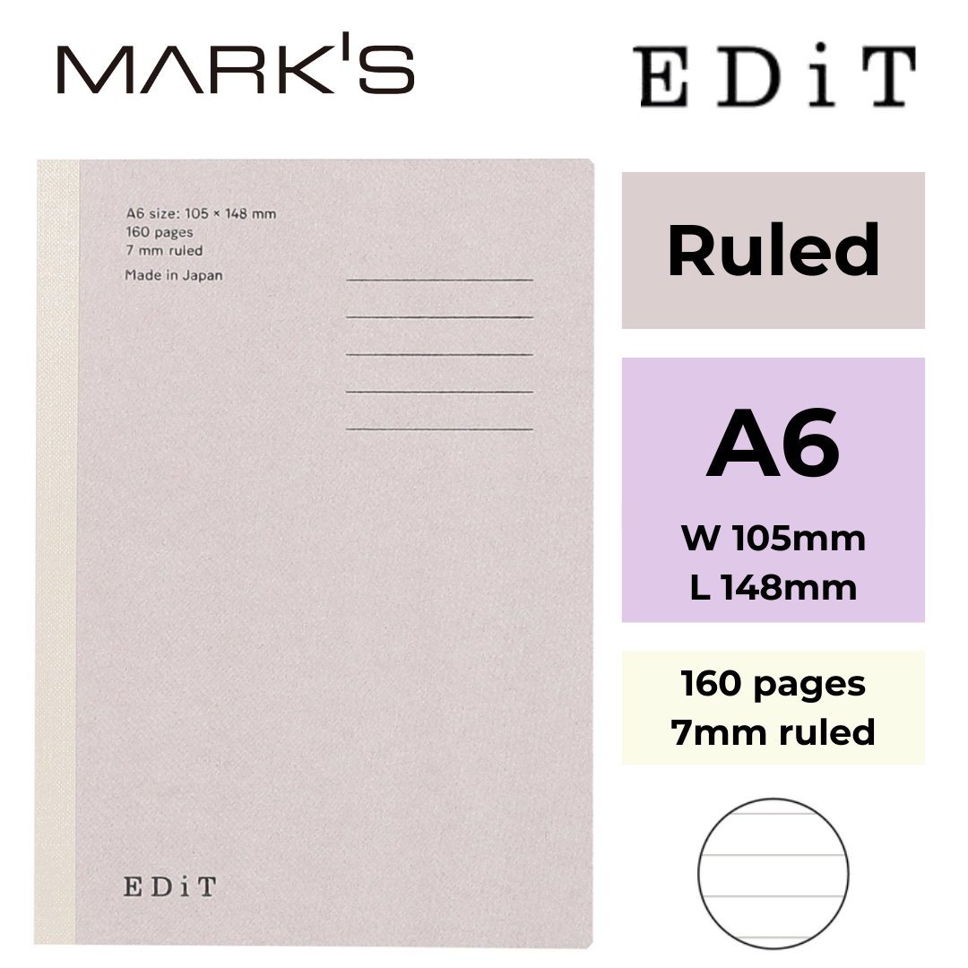 Mark's EDiT Notebooks – Ruled | 3 Sizes