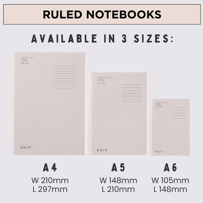 Mark's EDiT Notebooks – Ruled | 3 Sizes