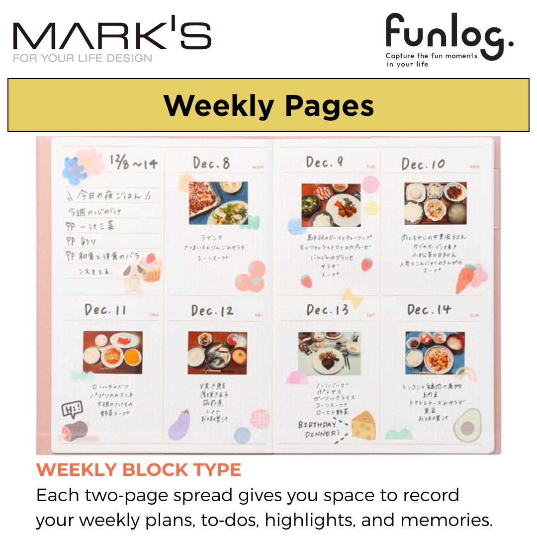 Mark's Funlog Undated Planner Diary - A6 | Weekly