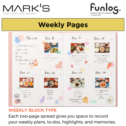 Mark's Funlog Undated Planner Diary - A6 | Weekly