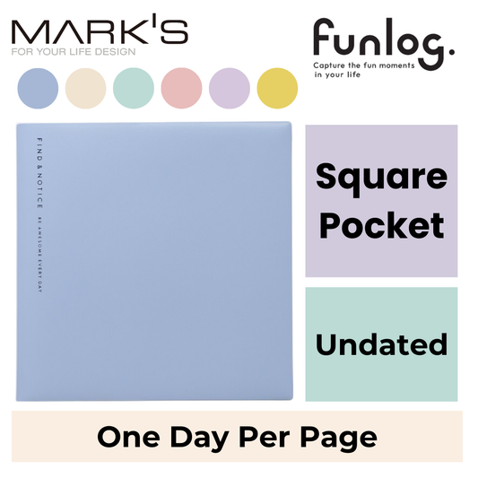 Mark's Funlog Undated Planner Diary - Square Pocket | Daily Page