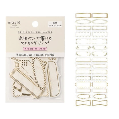 Mark's Masté Writable Masking Stickers with Gold Foil - Geometric