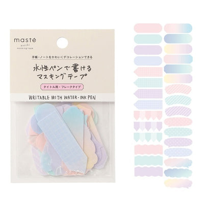 Mark's Masté Writable Masking Stickers - Pastel Colour