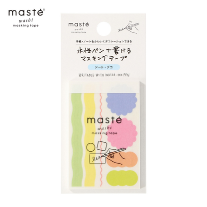 Mark's Masté Writable Pre-Cut Masking Tape Sheets - Line Motif