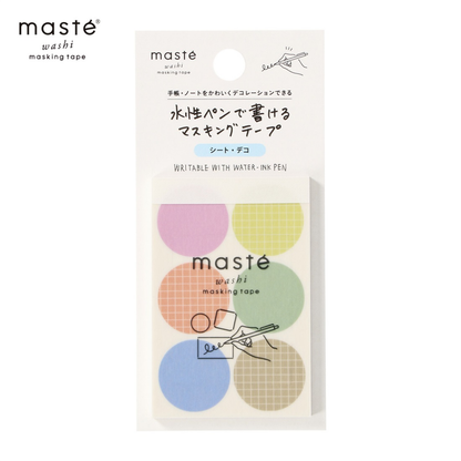 Mark's Masté Writable Pre-Cut Masking Tape Sheets - Circle