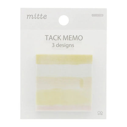 Sun-Star Mitte Tack Memo Square Block Sticky Notes - Cream Yellow