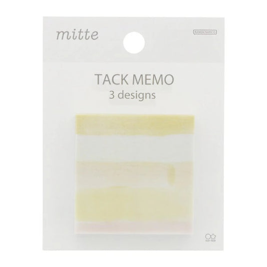 Sun-Star Mitte Tack Memo Square Block Sticky Notes - Cream Yellow