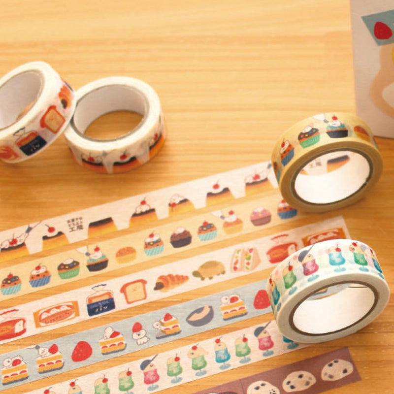 Furukawa Paper Works Sweets Animal Workshop Washi Tape - Cream Soda