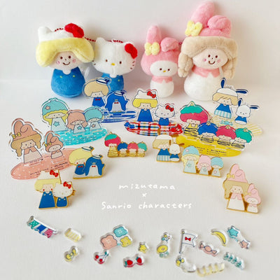 Mizutama x Sanrio Characters x Sun-Star Plush Keychain - Hello Kitty