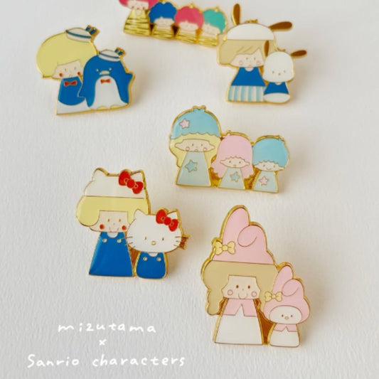 Mizutama x Sanrio Characters x Sun-Star Pin Badge