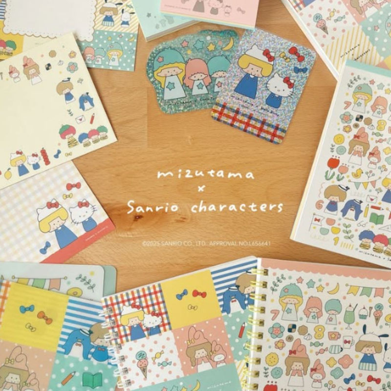Mizutama x Sanrio Characters x Sun-Star Sticky Notes - Red