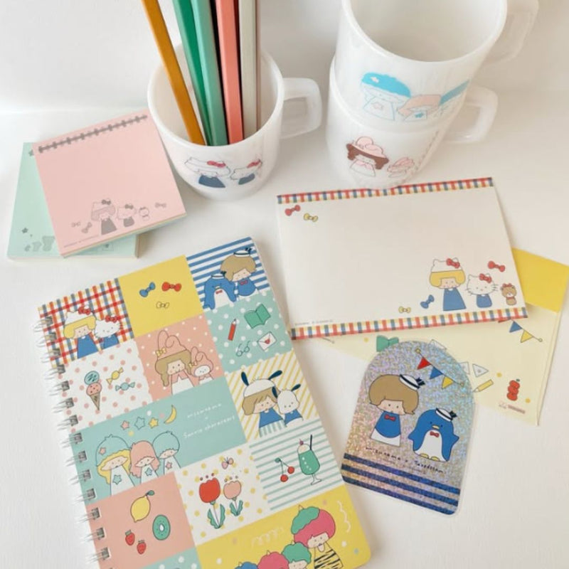 Mizutama x Sanrio Characters x Sun-Star Sticky Notes - Red
