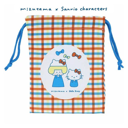 Mizutama x Sanrio Characters x Sun-Star Drawstring Bag Set - Hello Kitty & My Melody