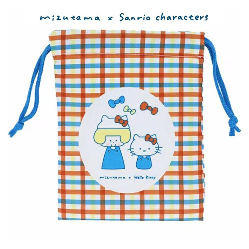 Mizutama x Sanrio Characters x Sun-Star Drawstring Bag Set - Hello Kitty & My Melody