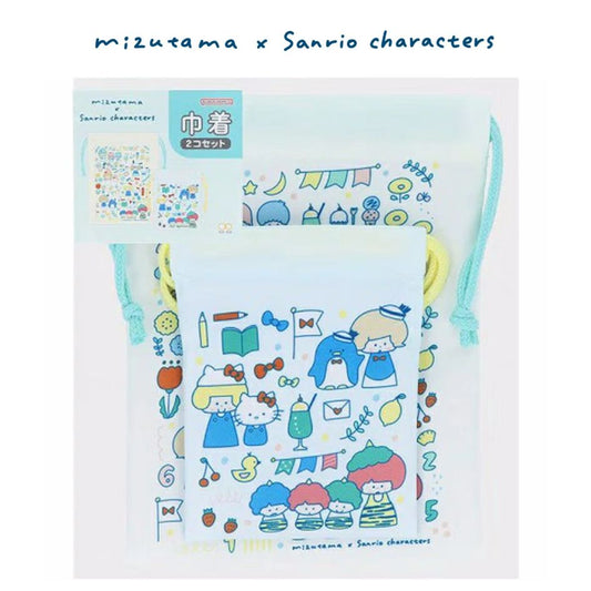 Mizutama x Sanrio Characters x Sun-Star Drawstring Bag Set - Collection