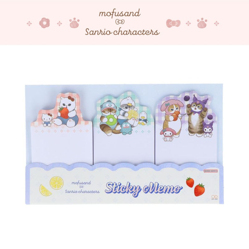 Sun-Star Mofusand x Sanrio Characters Sticky Notes - Blue