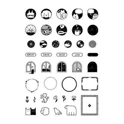 Mojitoe x Sakuralala Clear Stamps - Daily Bits