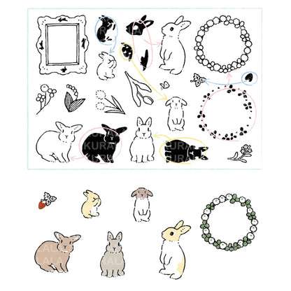 Sakuralala x Moriyama x Schinako Clear Stamps - 003 Fluffy Frames