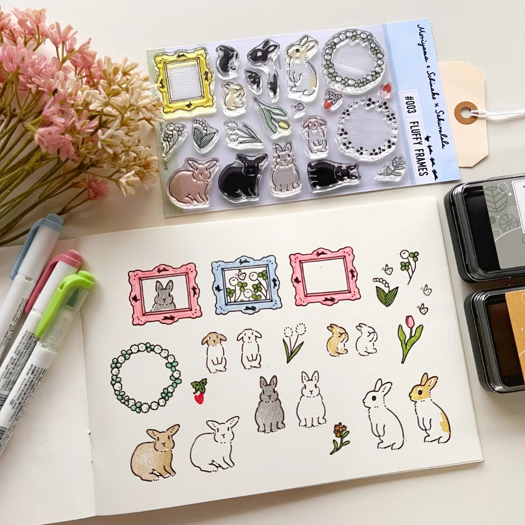 Sakuralala x Moriyama x Schinako Clear Stamps - 003 Fluffy Frames