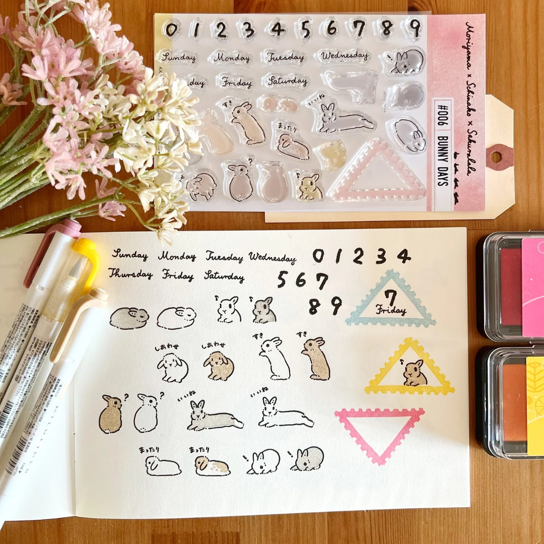 Sakuralala x Moriyama x Schinako Clear Stamps - 006 Bunny Days