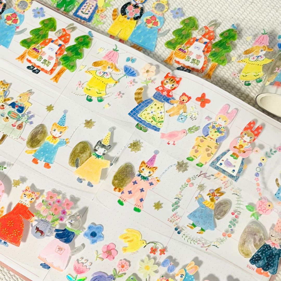 Aiko Fukawa x Komamono Lab Clear Roll Stickers