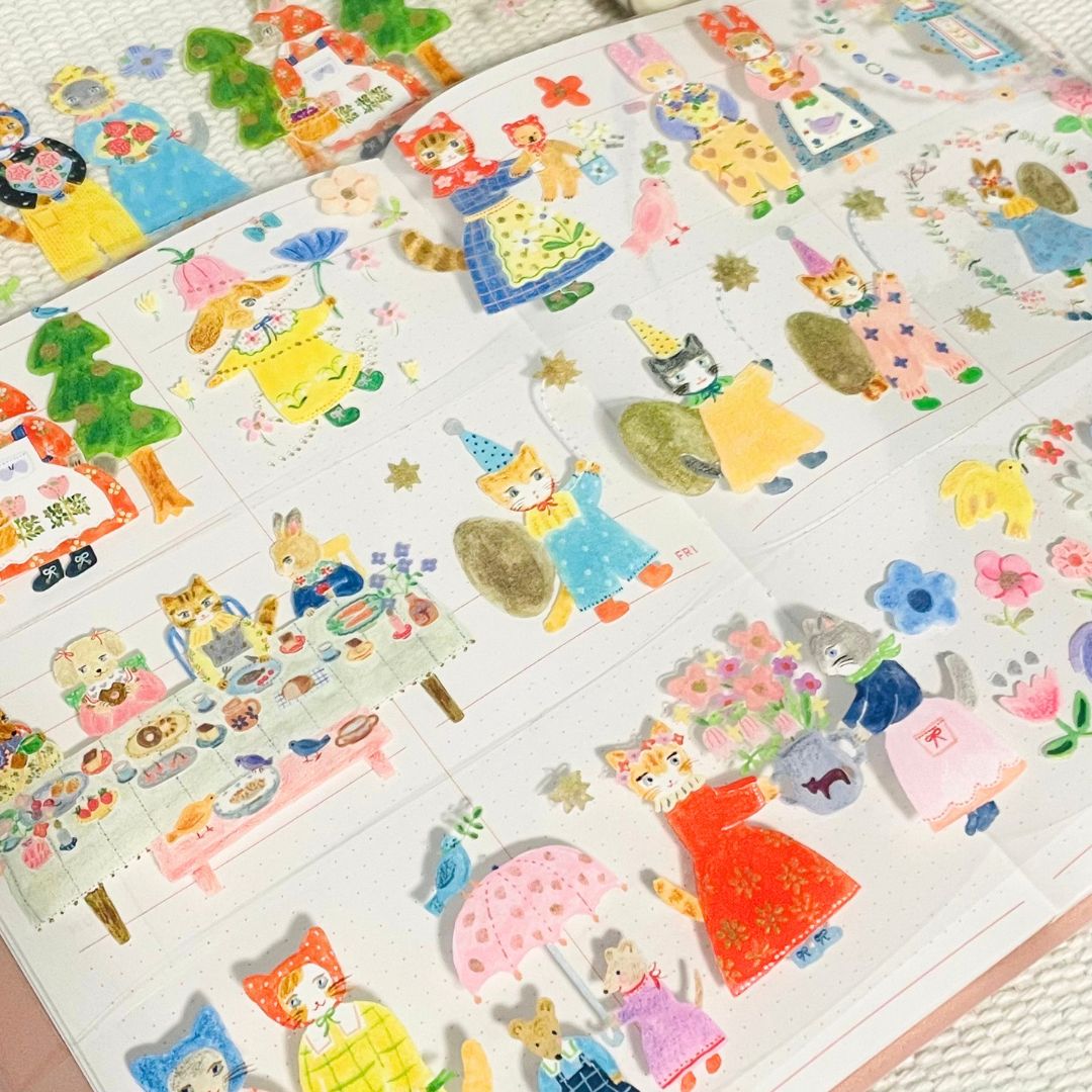 Aiko Fukawa x Komamono Lab Clear Roll Stickers