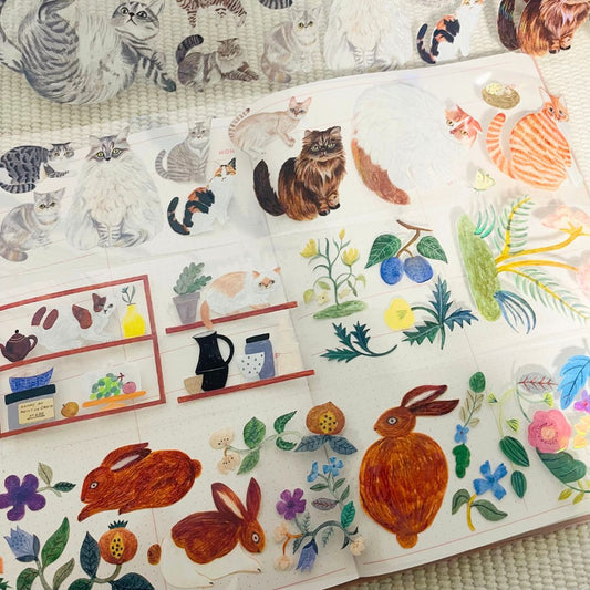 Miyuki Matsuo x Komamono Lab Clear Roll Stickers