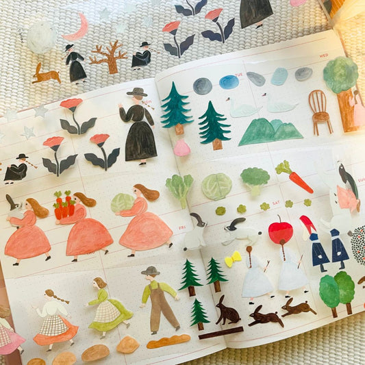 Necktie x Komamono Lab Clear Roll Stickers
