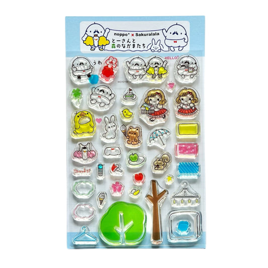 Sakuralala x Noppo* Clear Stamps - To-san & His Forest Friends