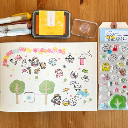 Sakuralala x Noppo* Clear Stamps - To-san & His Forest Friends