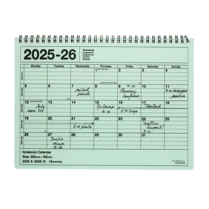 Mark's 2025-26 Notebook Calendar - M | Horizontal | Monthly Block