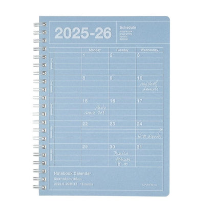 Mark's 2025-26 Notebook Calendar - S | Vertical | Monthly Block