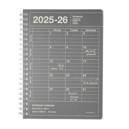 Mark's 2025-26 Notebook Calendar - S | Vertical | Monthly Block