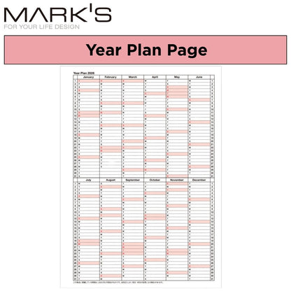 Mark's 2025-26 Notebook Calendar - S | Vertical | Monthly Block