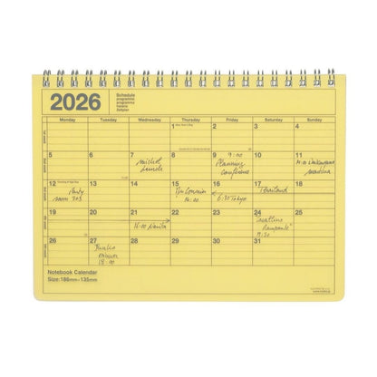 Mark's 2026 Notebook Calendar - S | Horizontal | Monthly Block