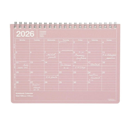 Mark's 2026 Notebook Calendar - S | Horizontal | Monthly Block