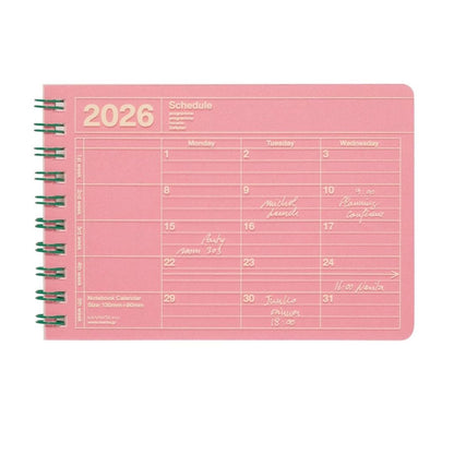 Mark's 2026 Notebook Calendar - XS | Vertical | Monthly Block