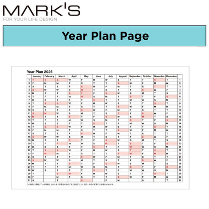 Mark's 2026 Notebook Calendar - XS | Vertical | Monthly Block