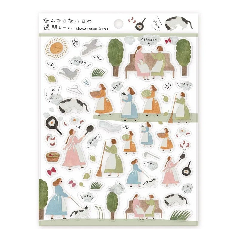 Cozyca Products x Necktie Illustration Clear Sticker - Ordinary Day