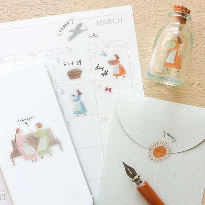 Cozyca Products x Necktie Illustration Clear Sticker - Ordinary Day