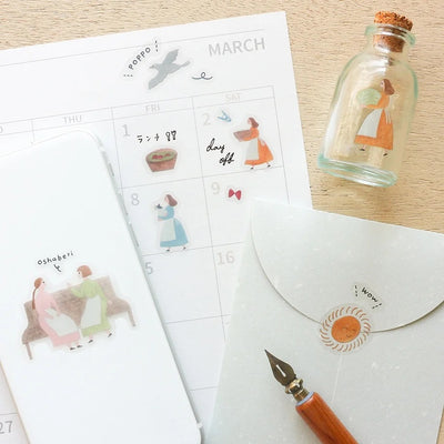 Cozyca Products x Necktie Illustration Clear Sticker - Ordinary Day